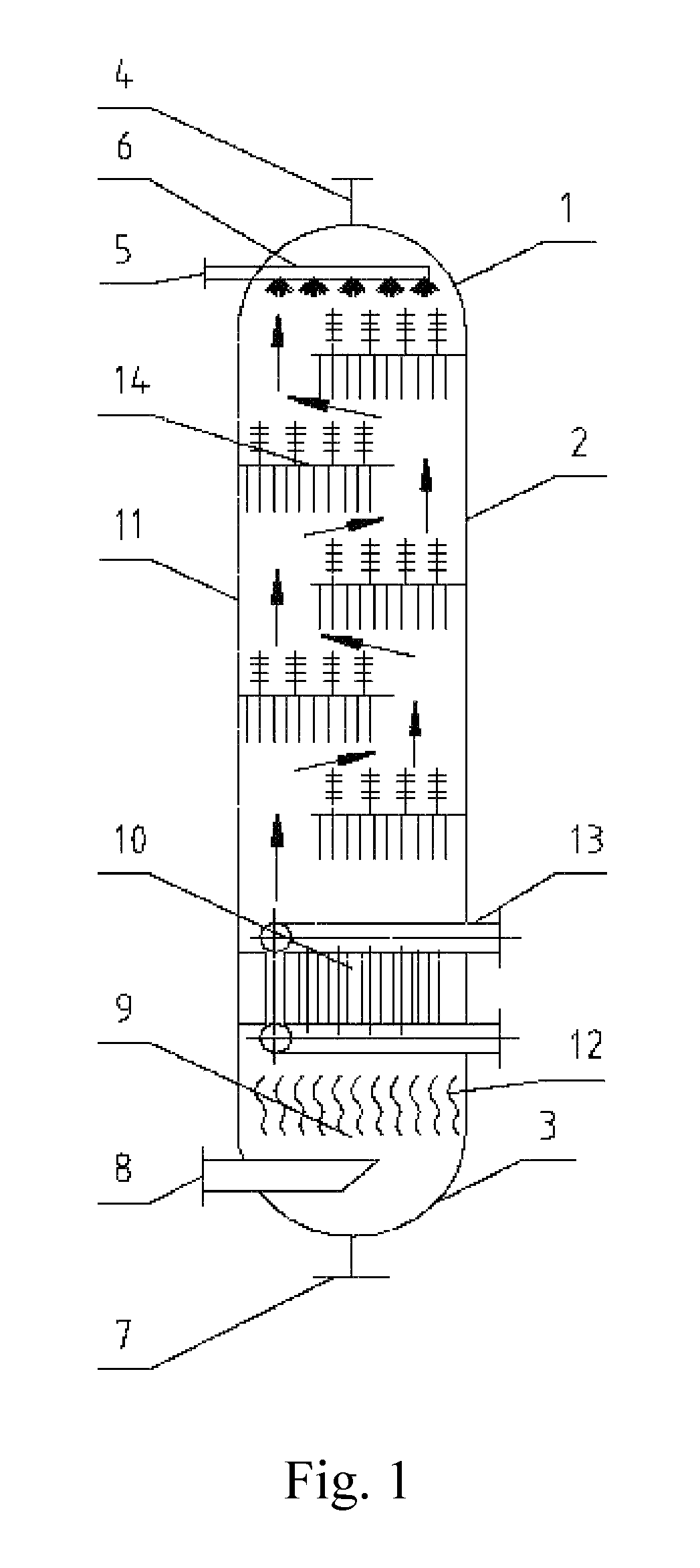 Crystallization column and crystallization method