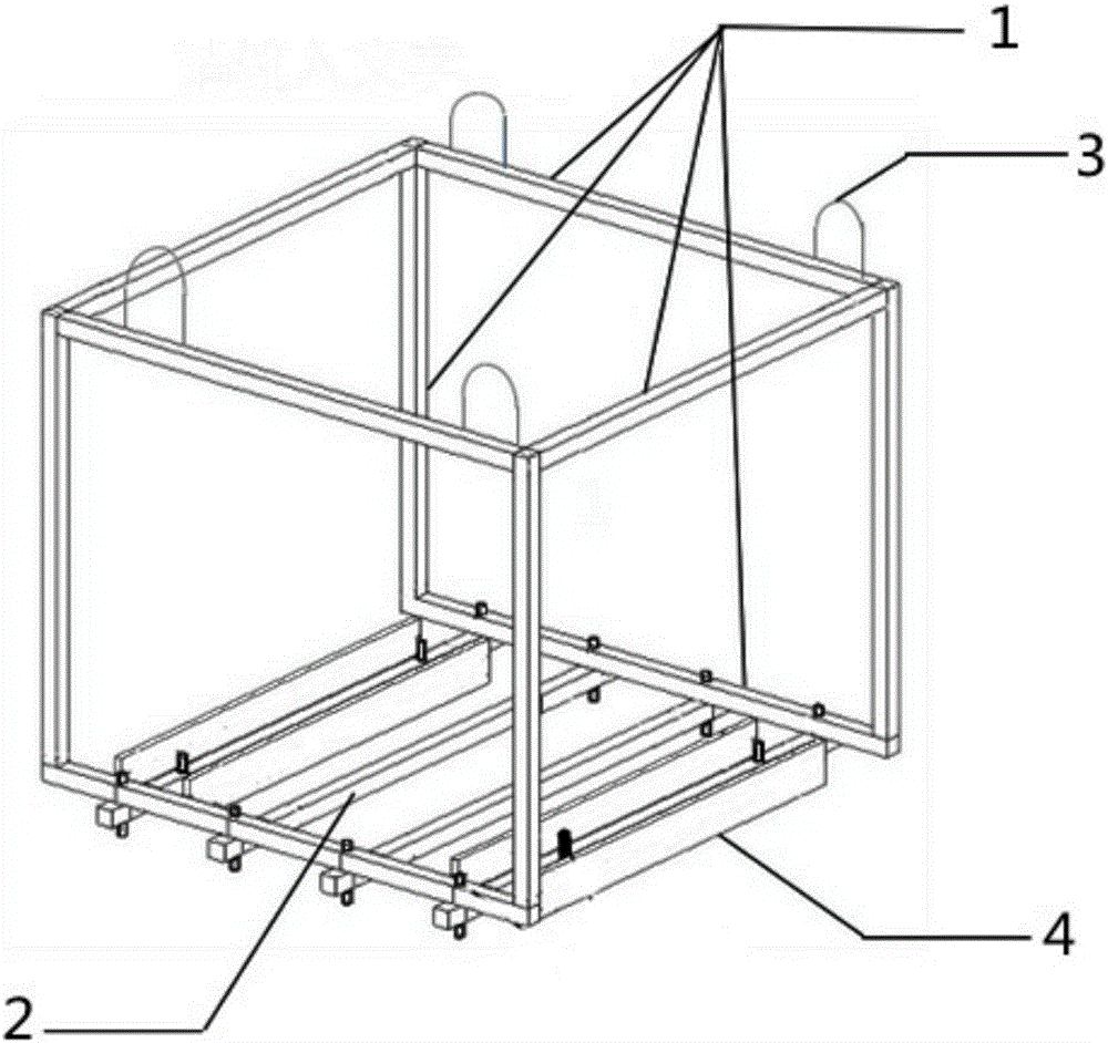 Lifting frame adopting independent framework foundation and operating method