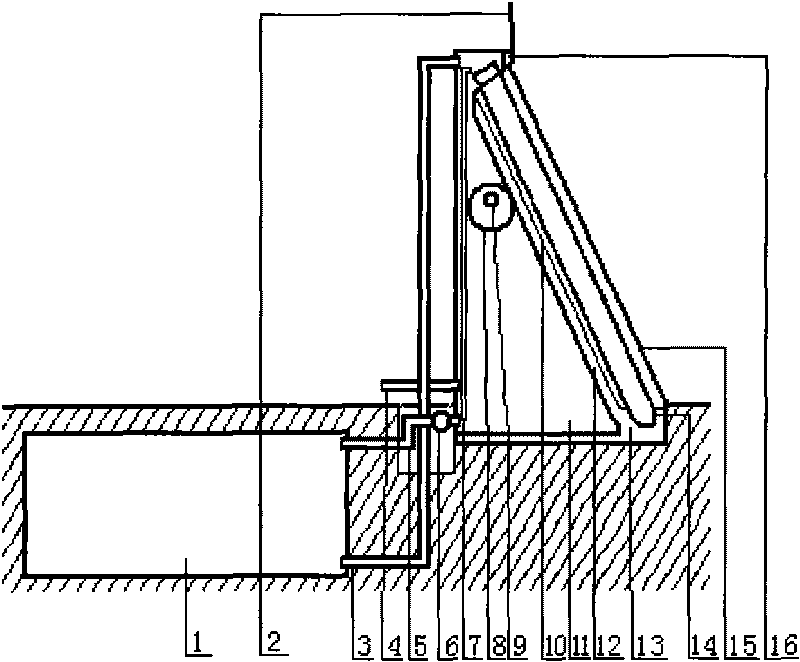 Greenhouse solar energy storage water heater wall panel and building solar energy storage water heater wall panel