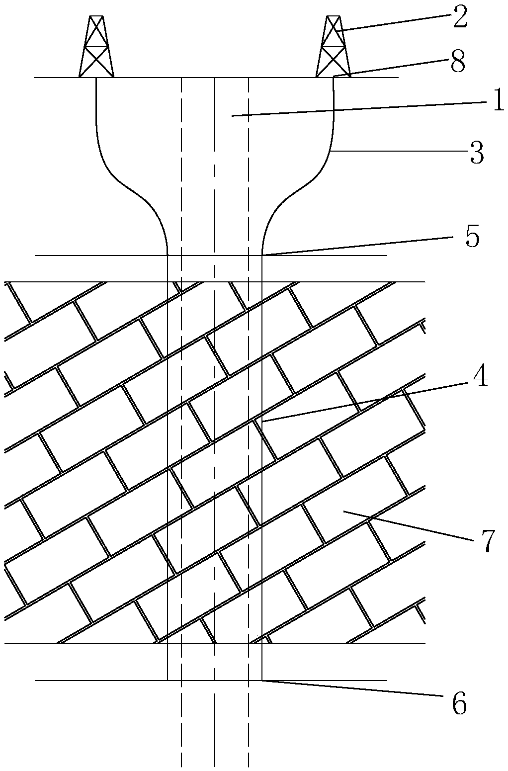 Grouting technology for controlling water-stop curtain of dolomite vertical shaft of large-thickness water-rich lamp shadow group