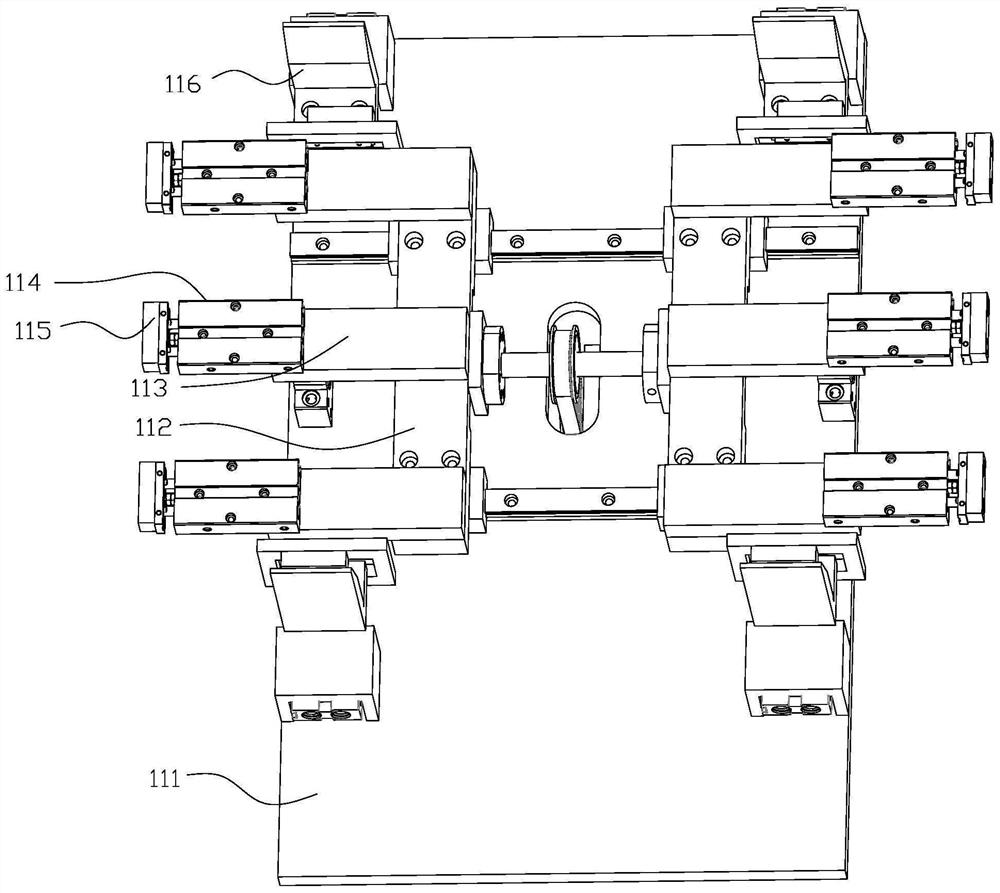 A positioning mechanism for household appliance panel riveting equipment