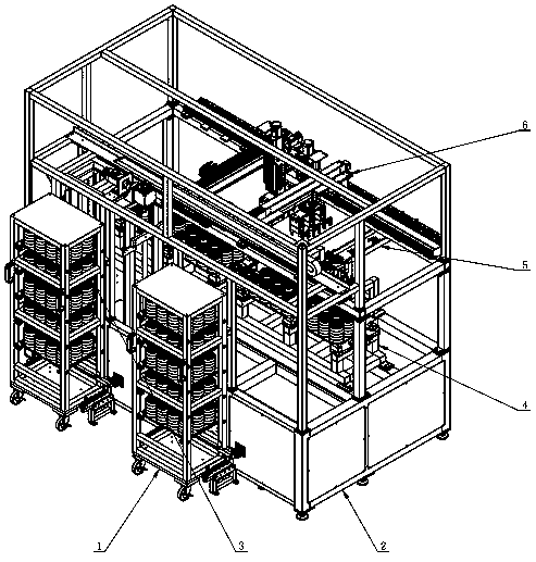 Automatic feeding and discharging robot unit for automatic machining equipment and method