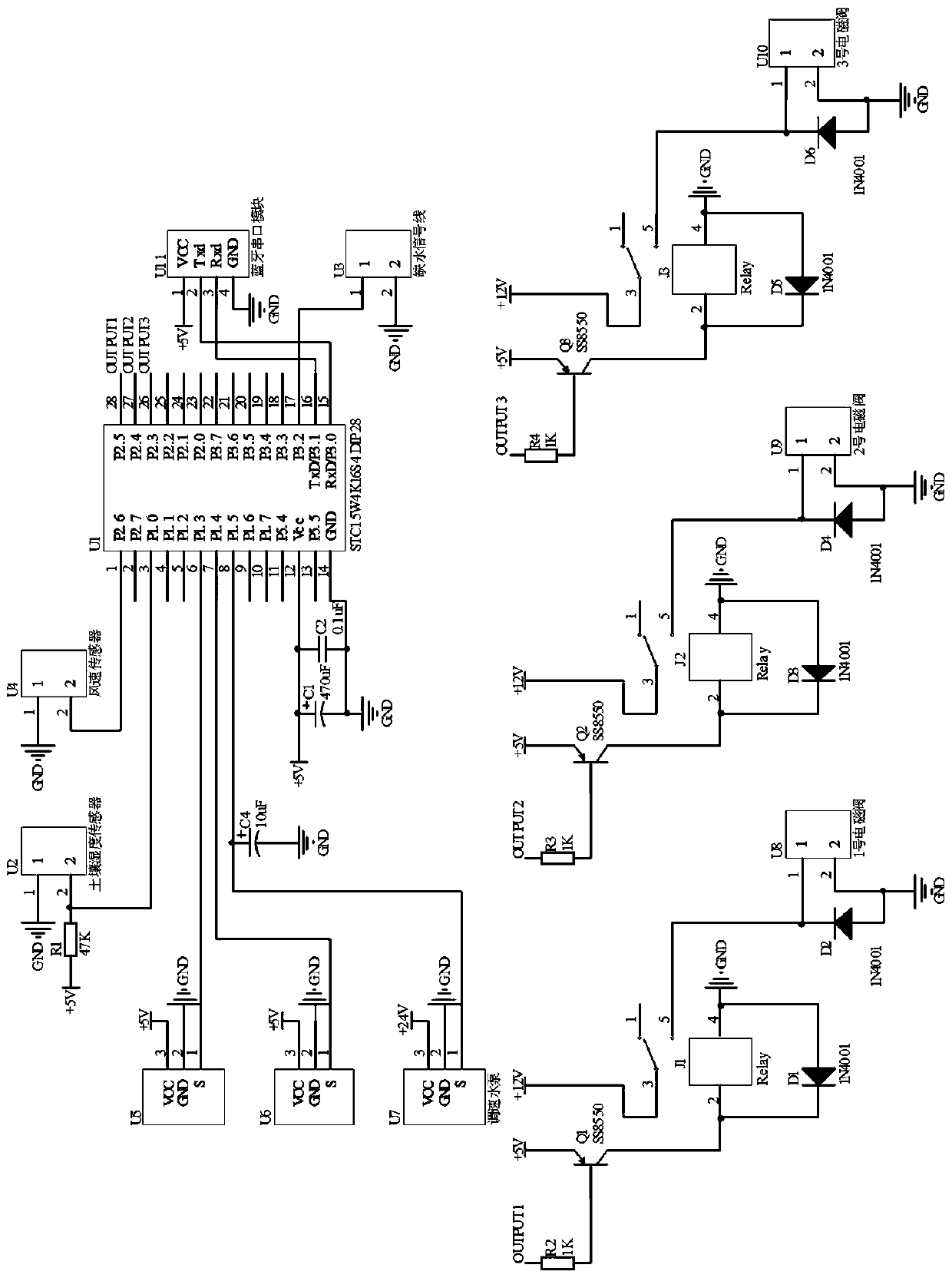 Spray irrigation robot system with function of precise watering