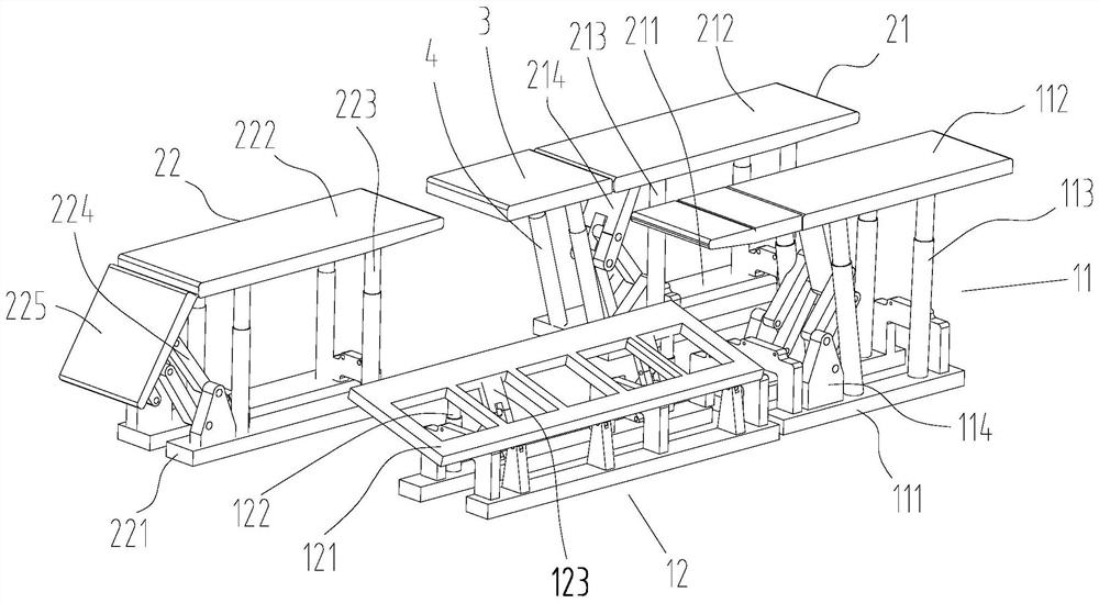 Lower end hydraulic support for steep slope tunnel and application method