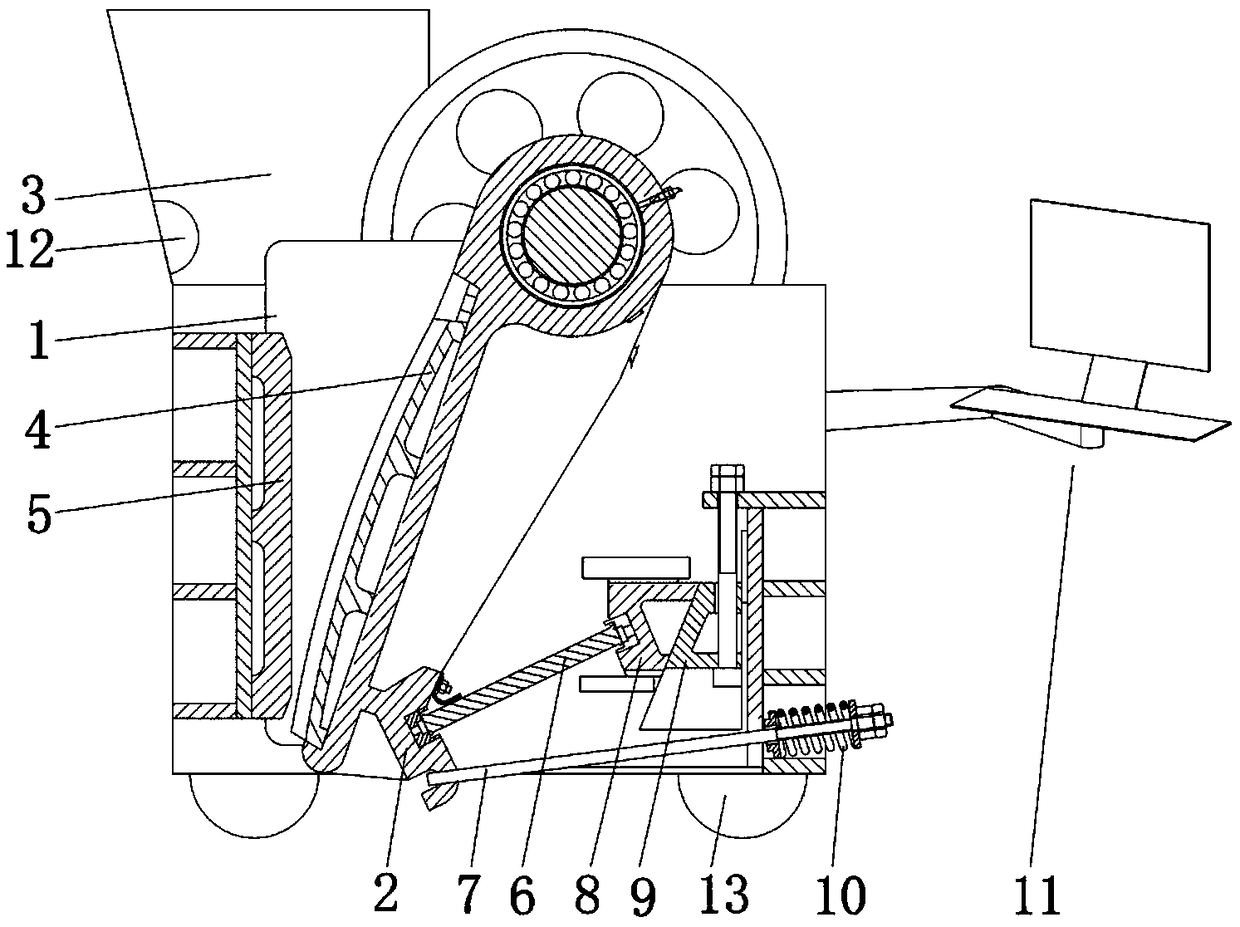 Movable jaw crusher