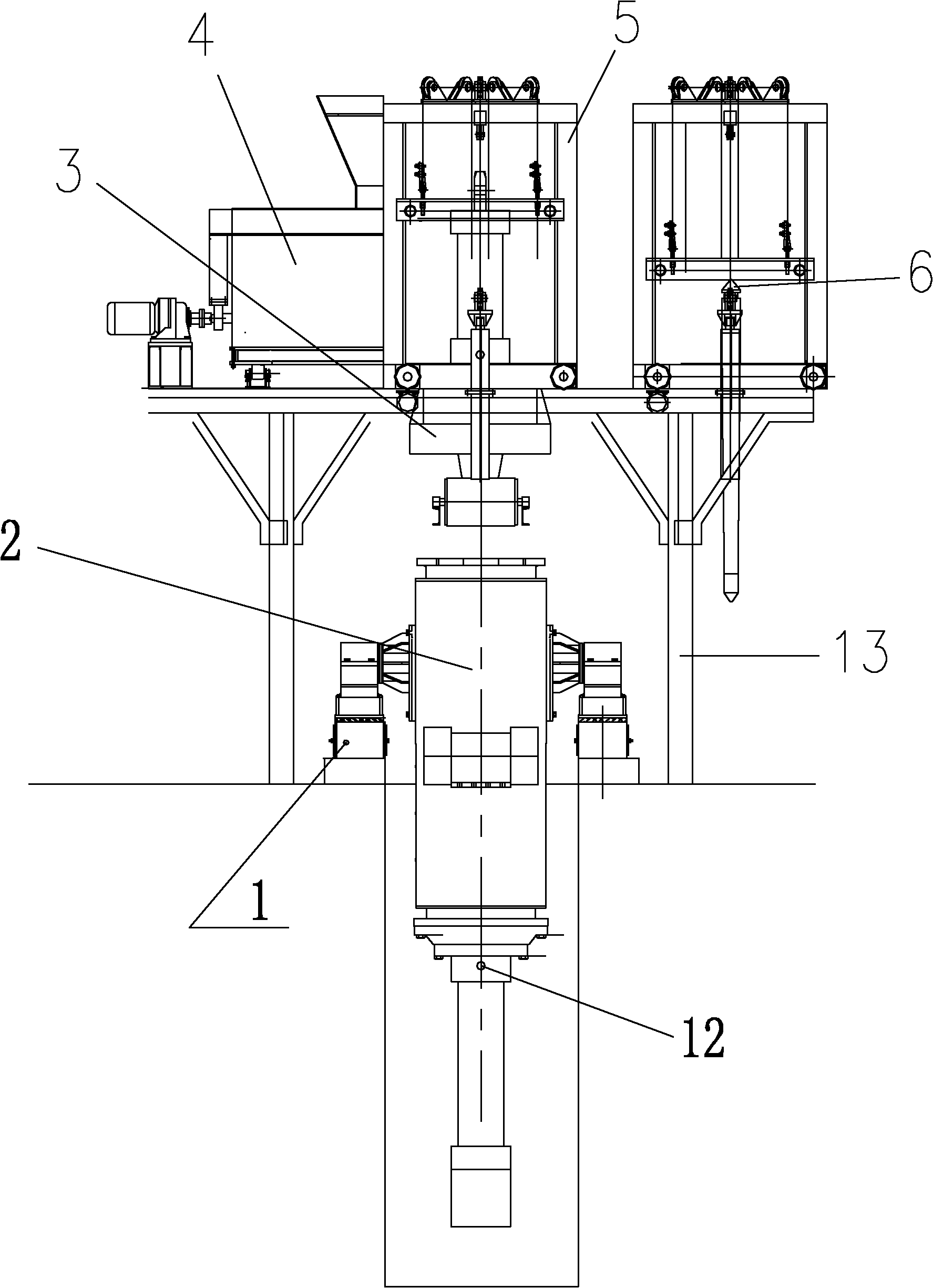 Graphite electrode molding machine