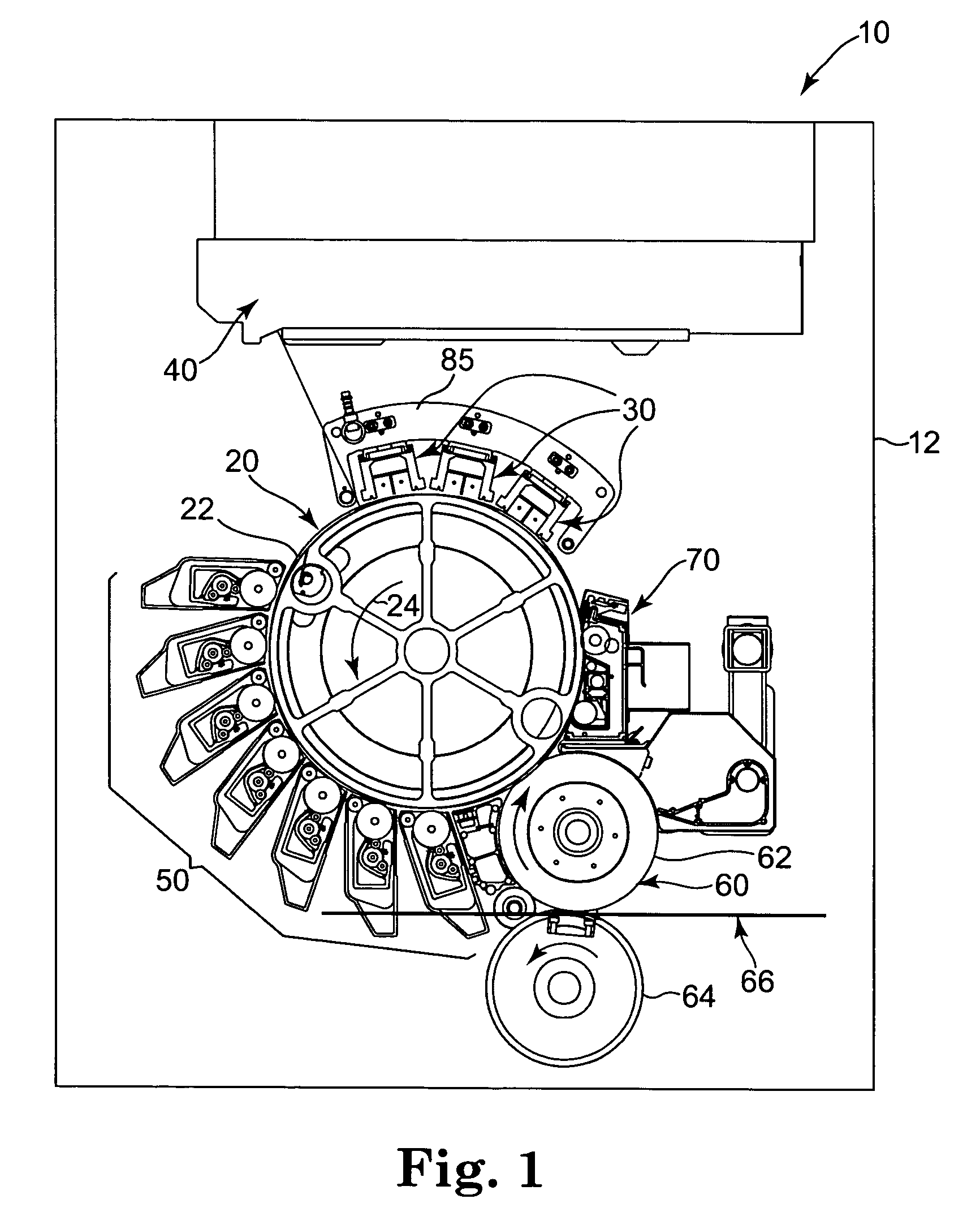 Apparatus and method for reducing contamination of an image transfer device