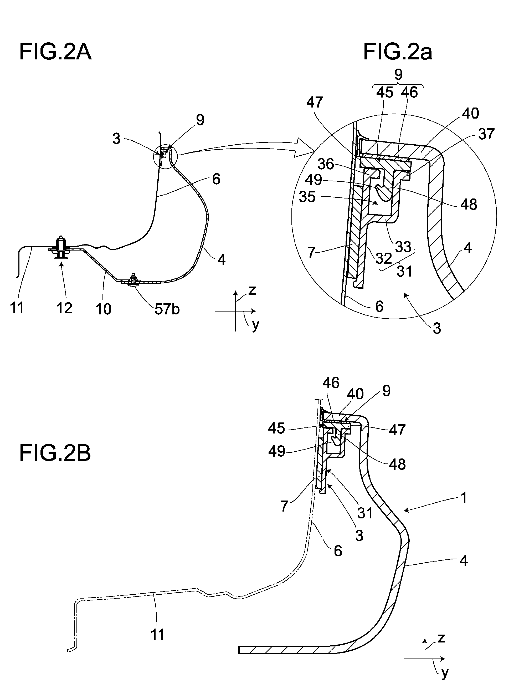 Side under spoiler mounting structure