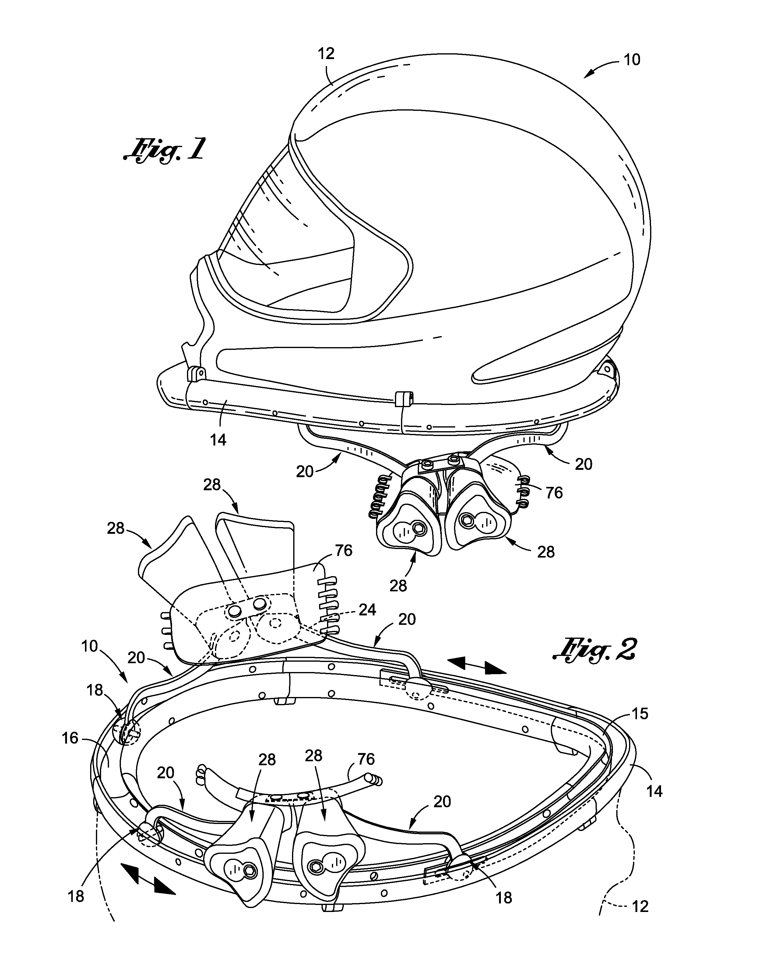 Helmet suspension system