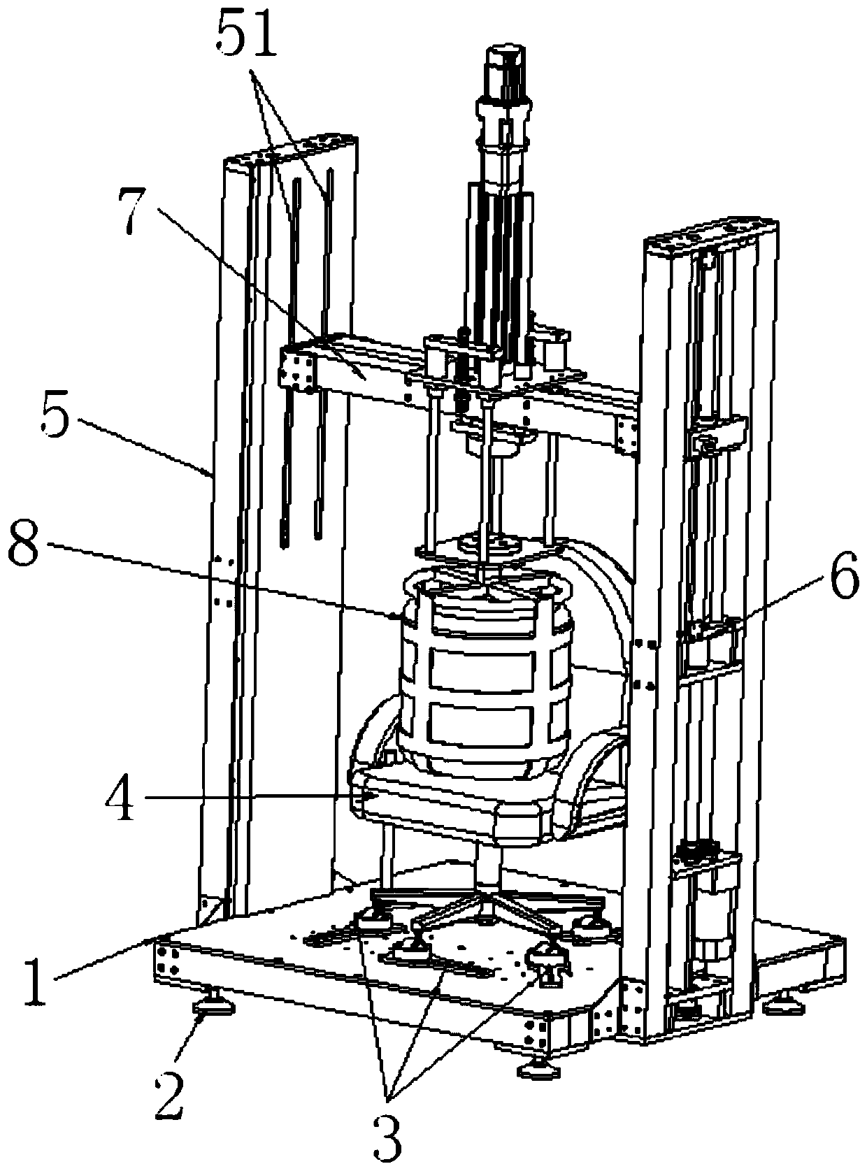 Furniture impact testing machine