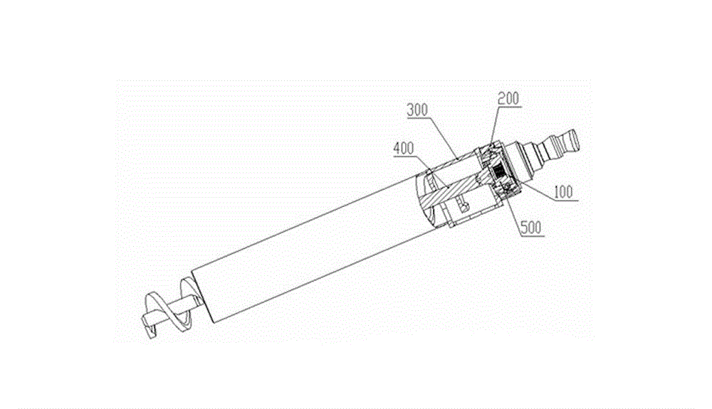 Rotary pivot bearing used for driving by shield spiral machine