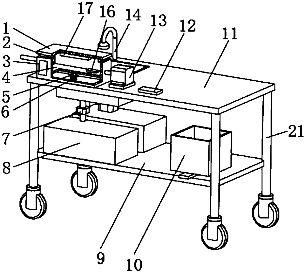 Operating room nursing cart with sterilization and disinfection functions