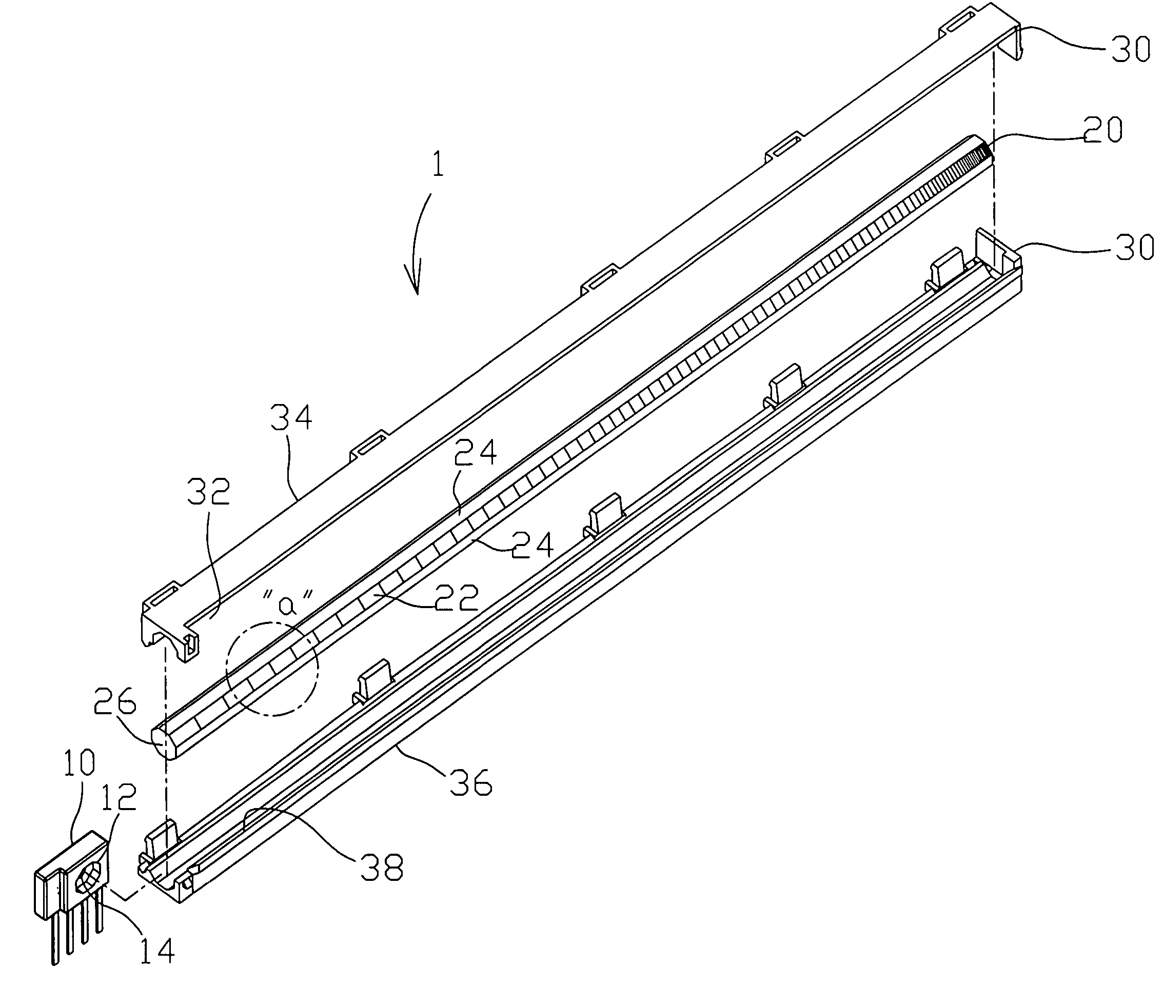 Linear light source for enhancing uniformity of beaming light within the beaming light's effective focal range