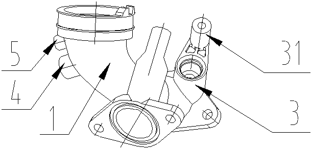 Intake pipe of a v-twin engine for a motorcycle