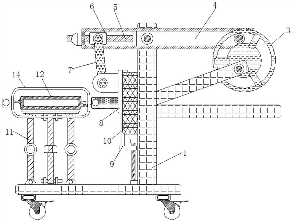 Manpower-saving automobile tire carrying device