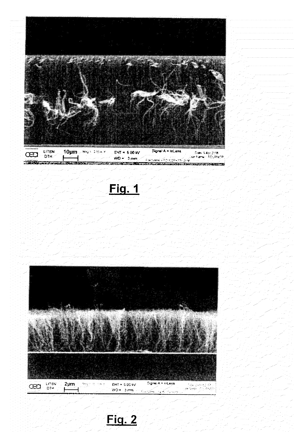 Procedure for Obtaining Nanotube Layers of Carbon with Conductor or Semiconductor Substrate