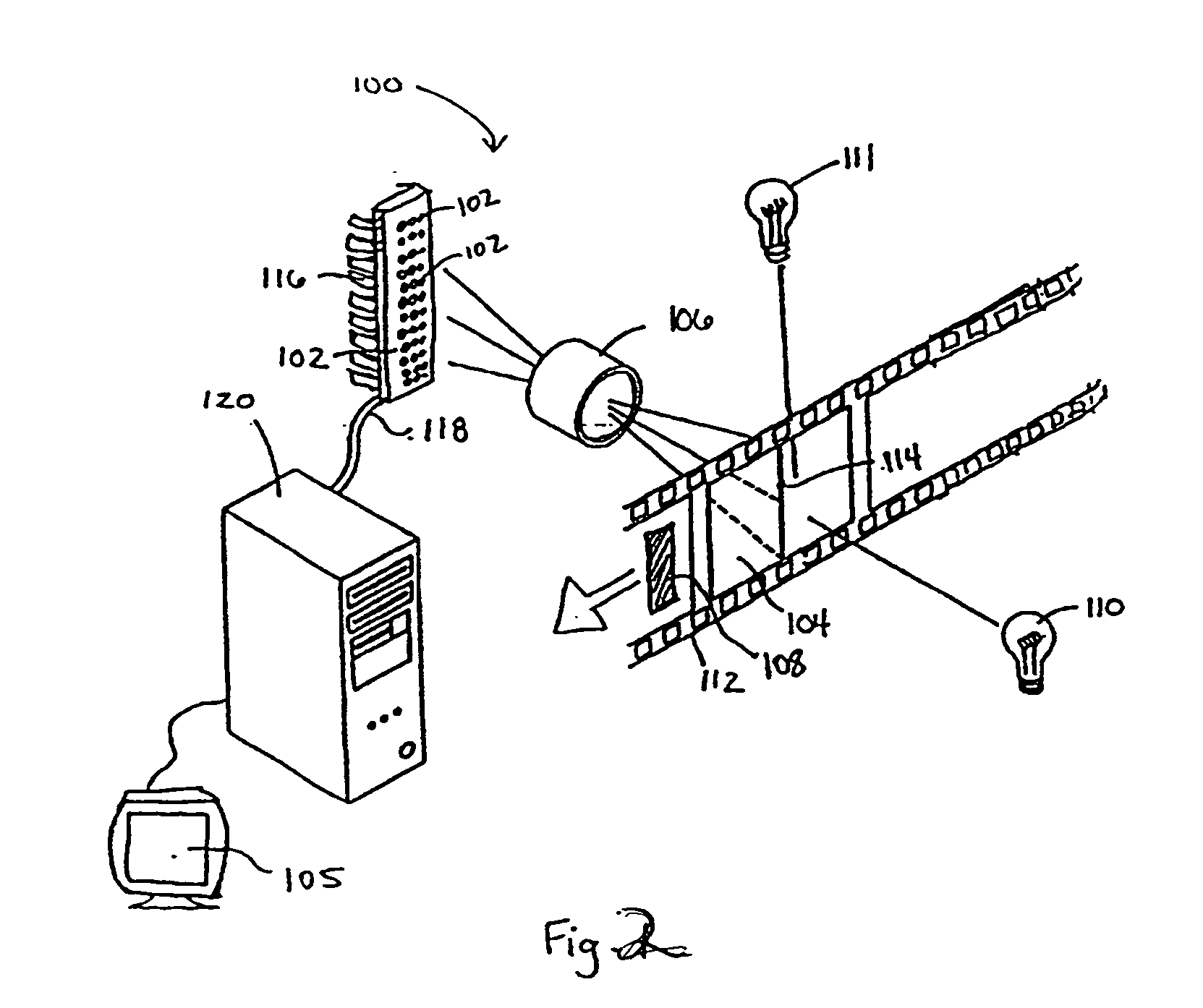 Film bridge assembly for a digital film scanning system