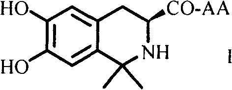 Dihydroxyltetrahydroisoquinoline-3-formyl amino acids as well as synthesis, antithrombotic effect and application thereof