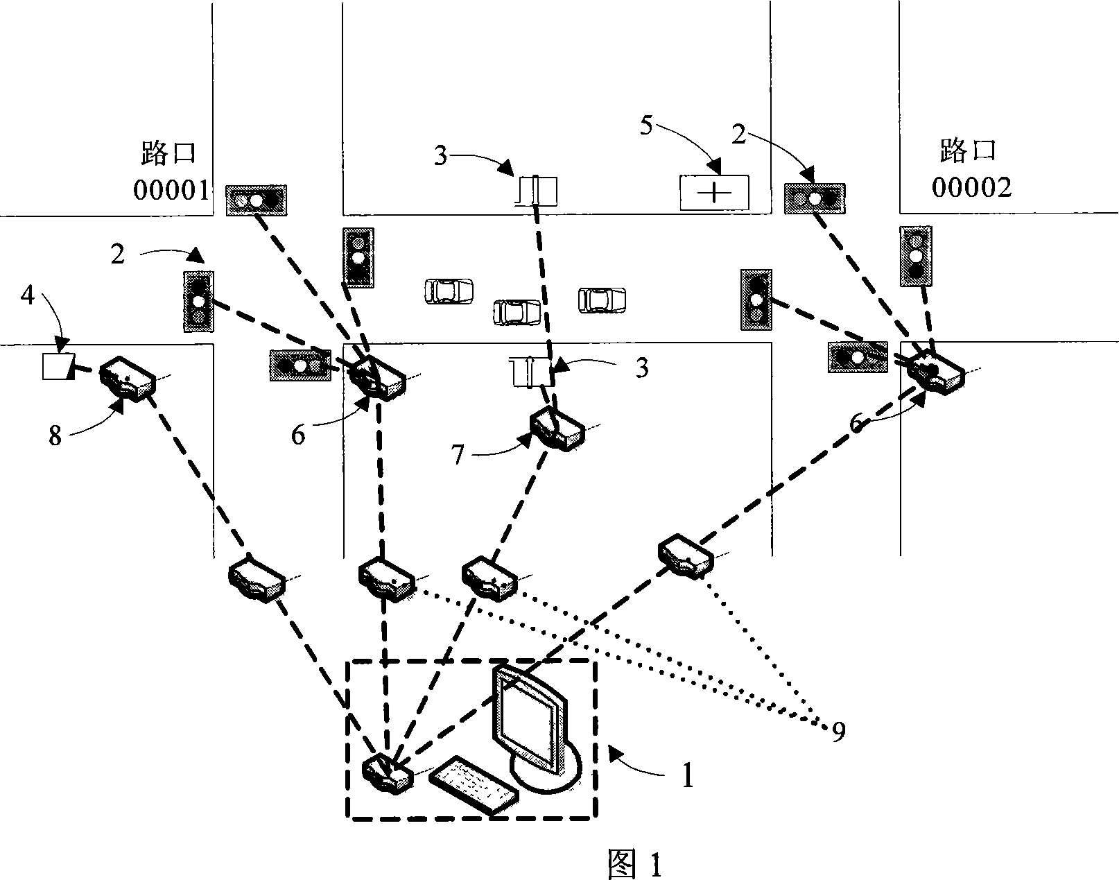 Intelligent traffic control system based on ZigBee wireless communication