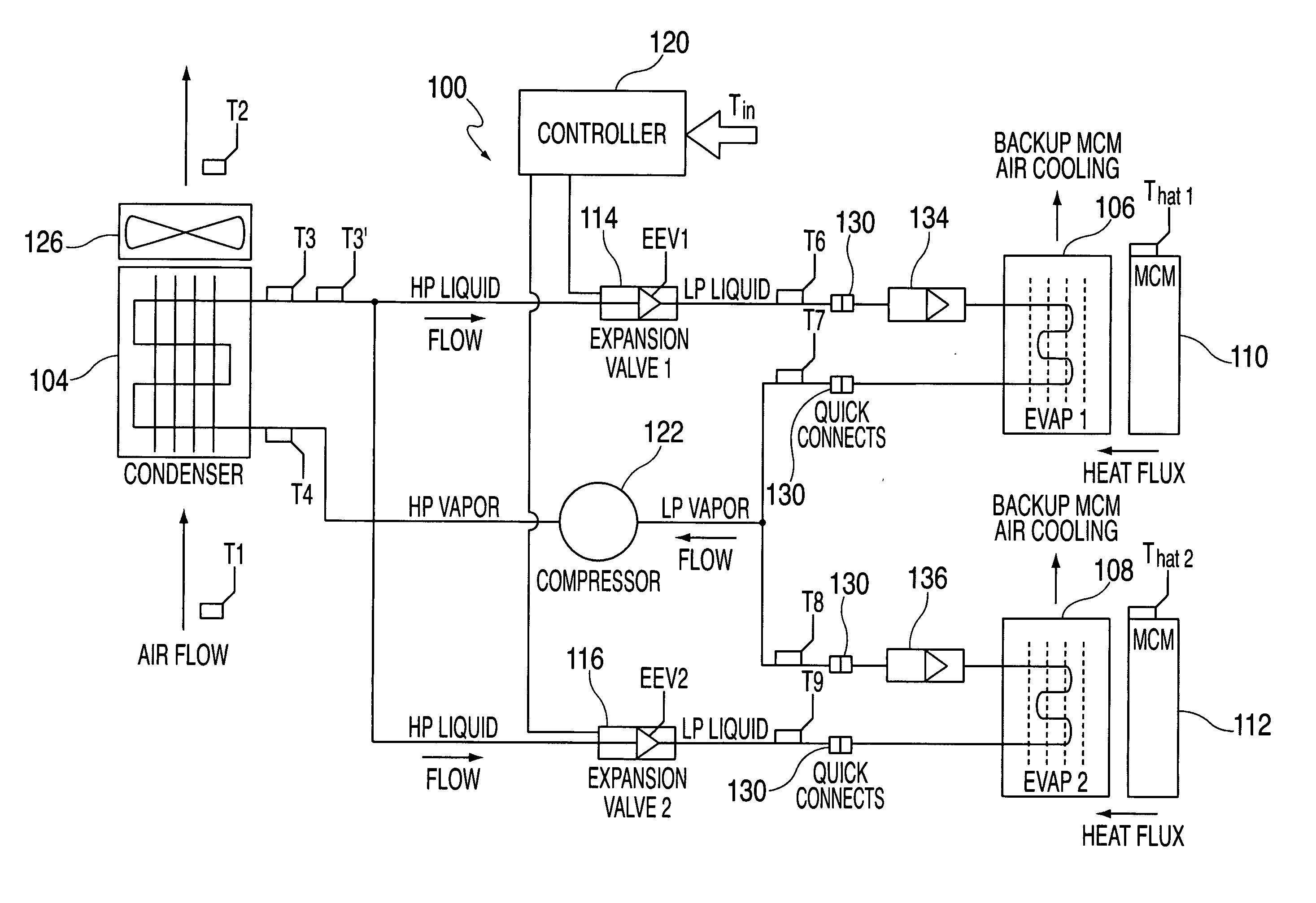 System and method for cooling multiple logic modules