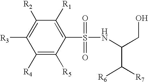 Trifluoromethyl-containing phenylsulfonamide beta amyloid inhibitors