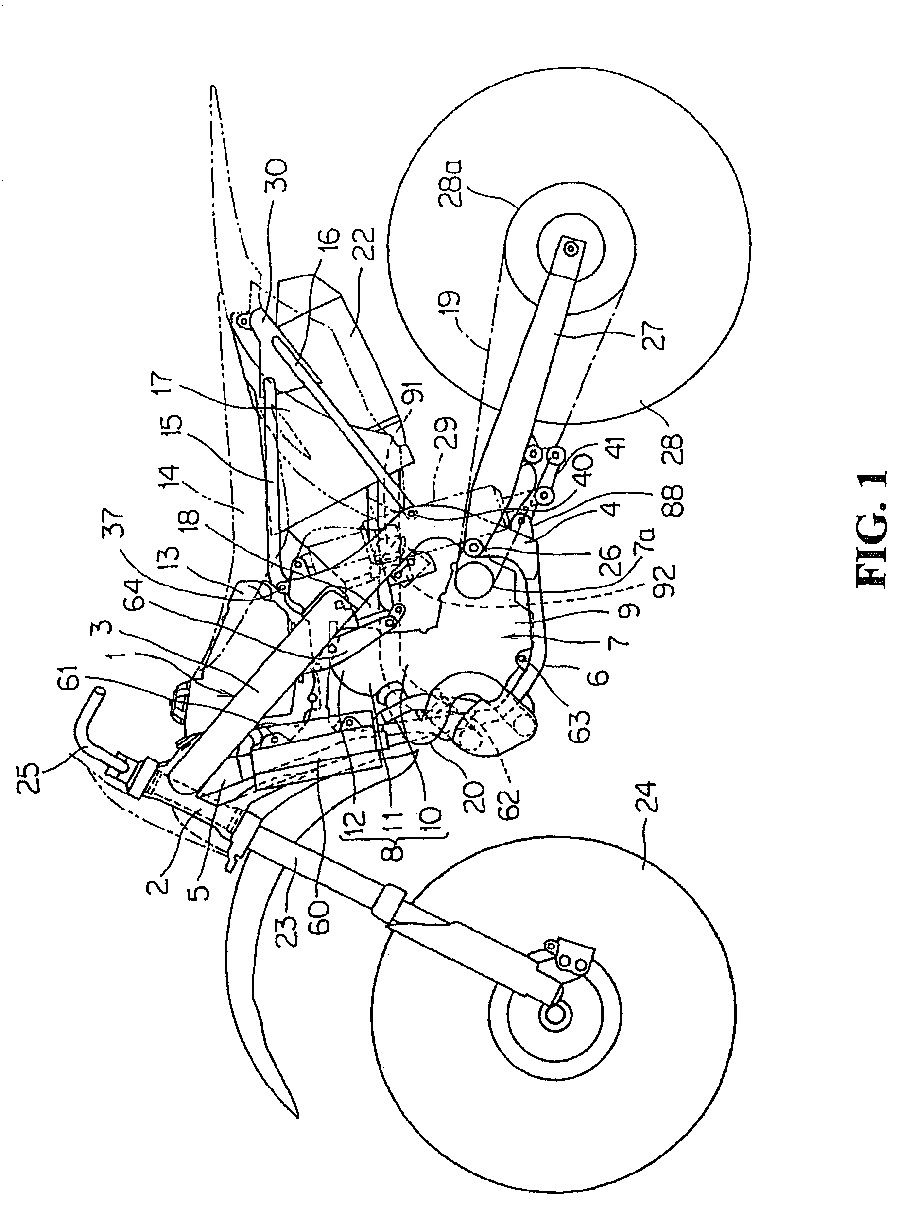 Electrical component attachment structure for two-wheeled vehicle