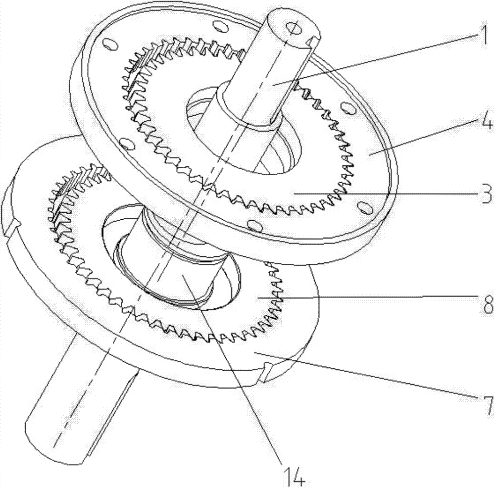 Differential gear transmission opening indicator for extension rod butterfly valve