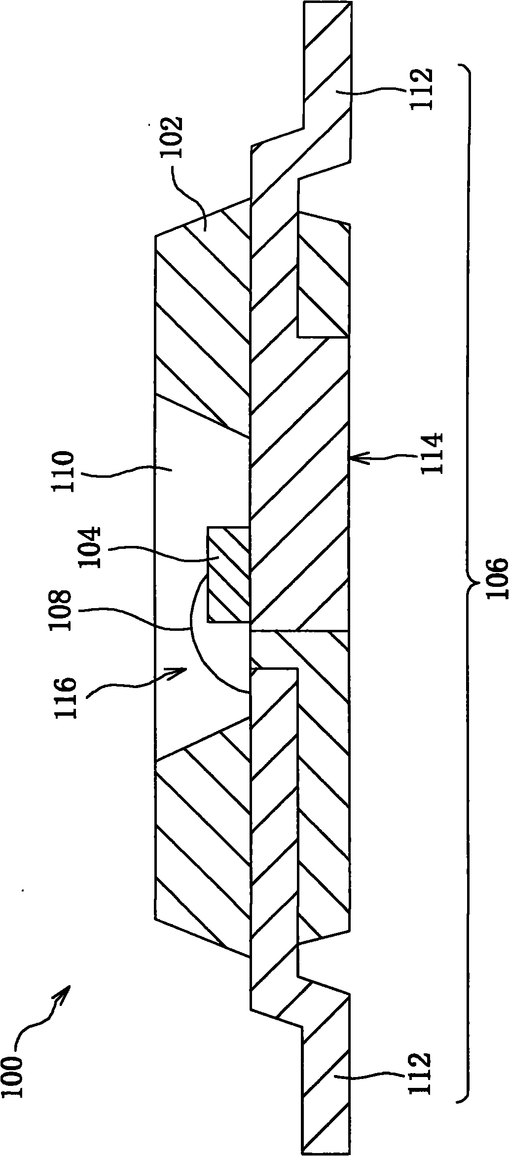 Side-view type LED packaging structure as well as production method and application thereof