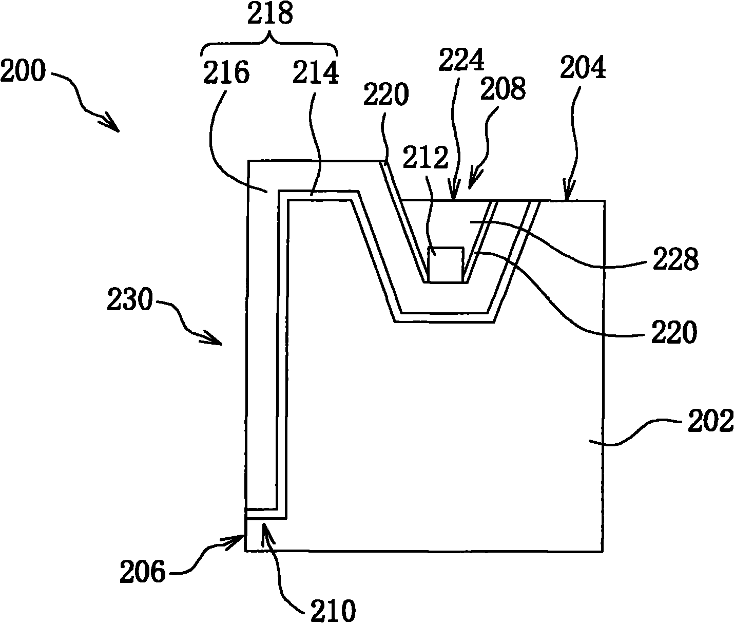 Side-view type LED packaging structure as well as production method and application thereof