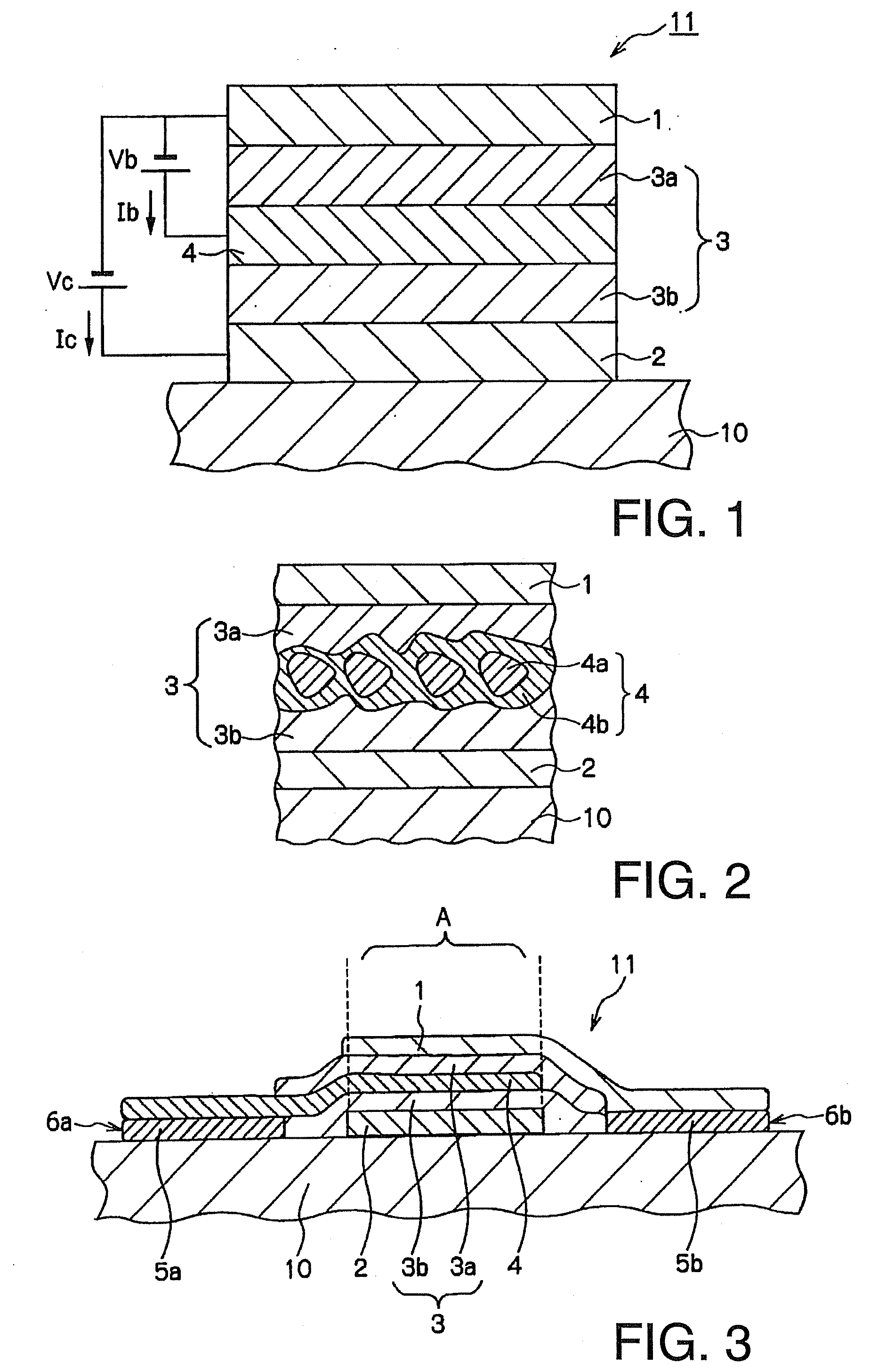 Vertical organic transistor, method for manufacturing the vertical organic transistor, and light emitting element