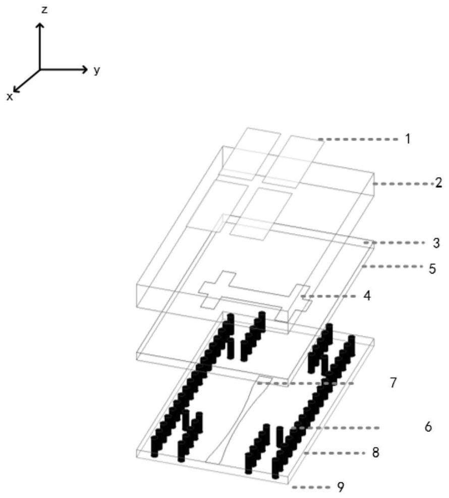 Broadband high-efficiency antenna unit, series-parallel feed subarray and phased array