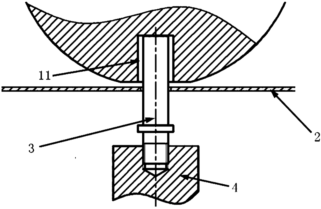 A support device for wind tunnel test of automobile model