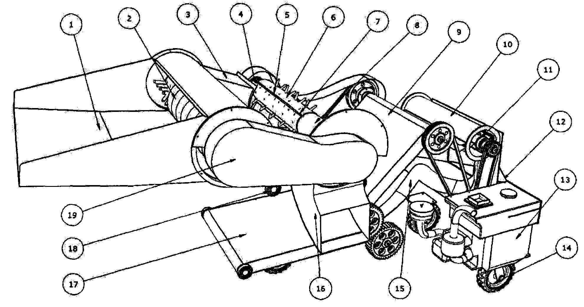 Small and medium-sized agricultural green pea pod picking machine