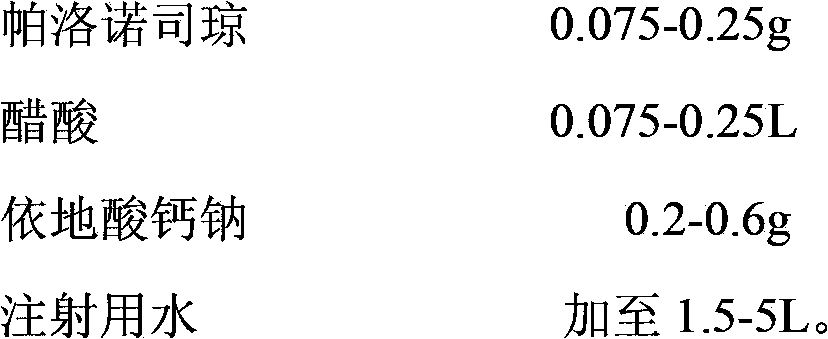 Palonosetron medicament composition and preparation method thereof