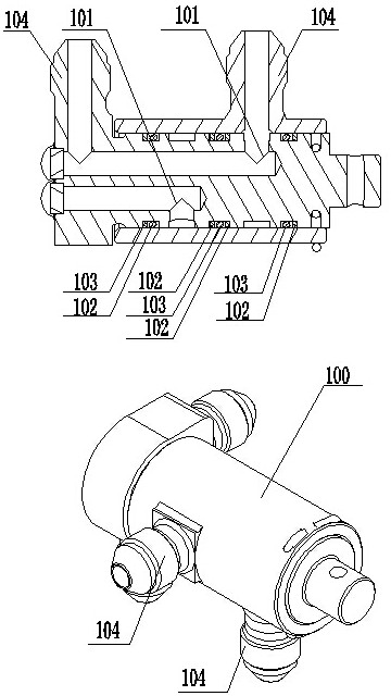 A fixture and compensation method for avoiding extrusion scratches of sealing rubber rings and retaining rings