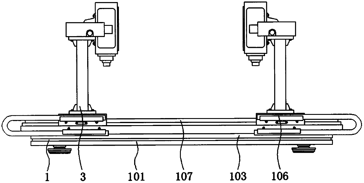 Dual-station drilling device for gantry machining