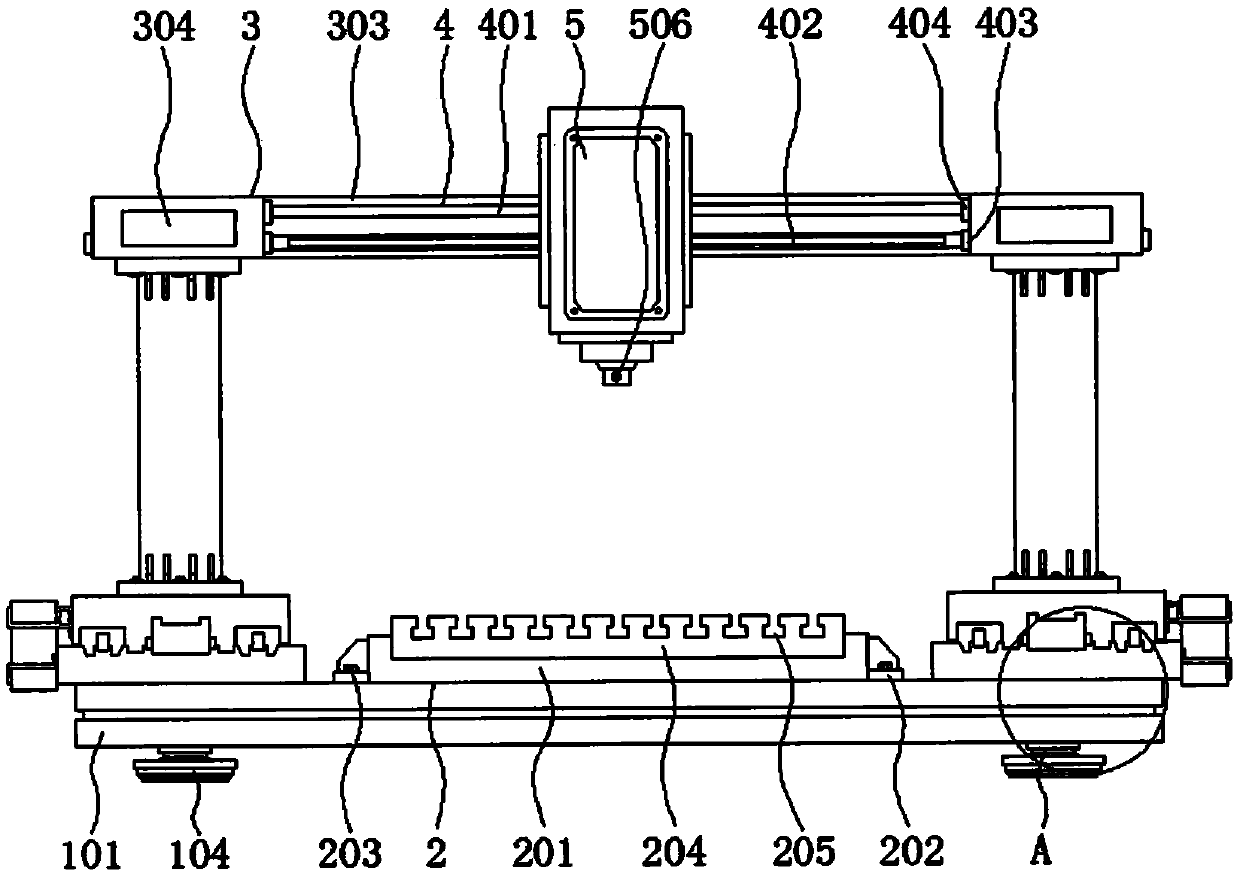 Dual-station drilling device for gantry machining