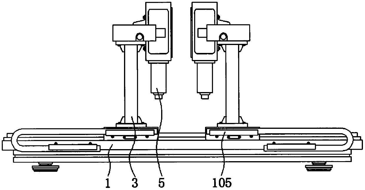 Dual-station drilling device for gantry machining