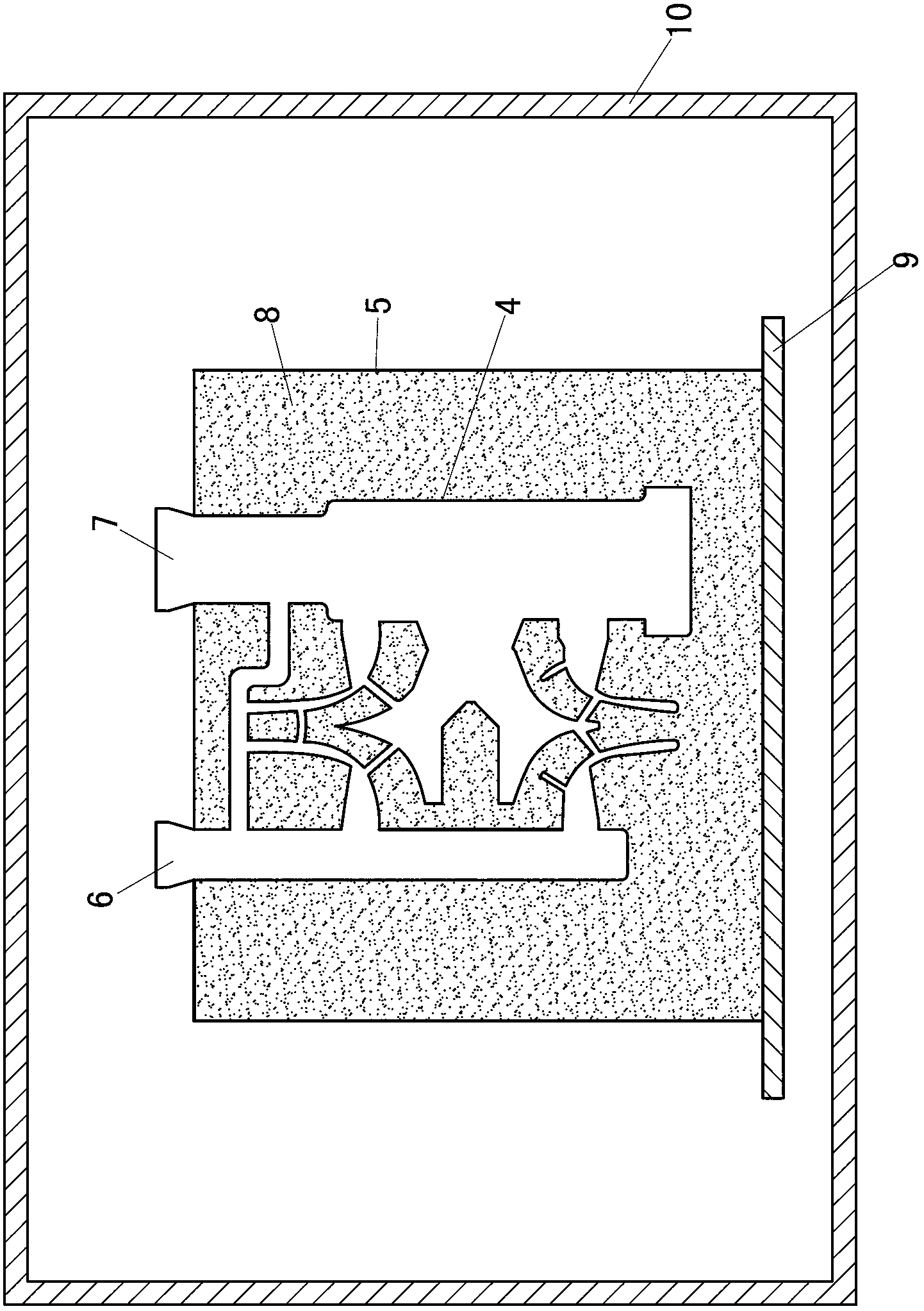 Large-size impeller processing technique in precise casting