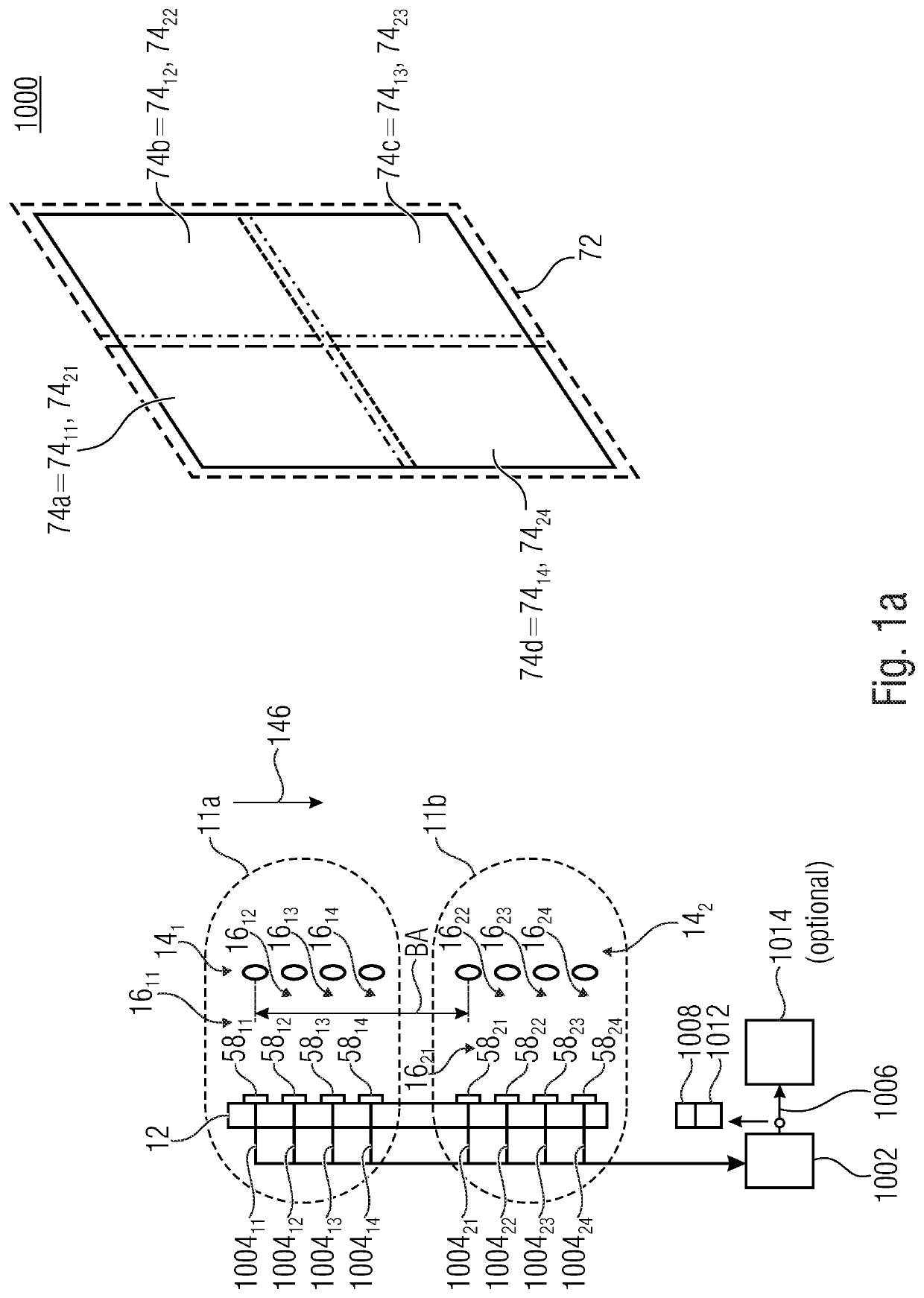 3D multi-aperture imaging devices, multi-aperture imaging device, method for providing an output signal of a 3D multi-aperture imaging device and method for capturing a total field of view