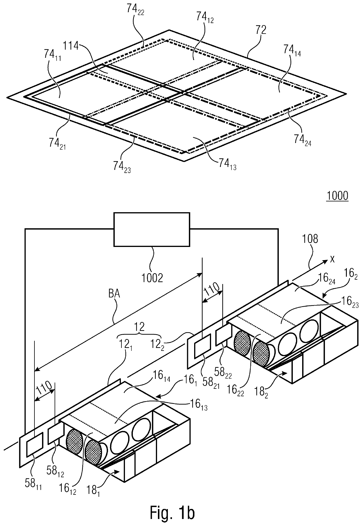 3D multi-aperture imaging devices, multi-aperture imaging device, method for providing an output signal of a 3D multi-aperture imaging device and method for capturing a total field of view