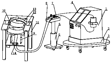 Head supporting device and threaded pipe angle adjusting system for anaesthesia operation