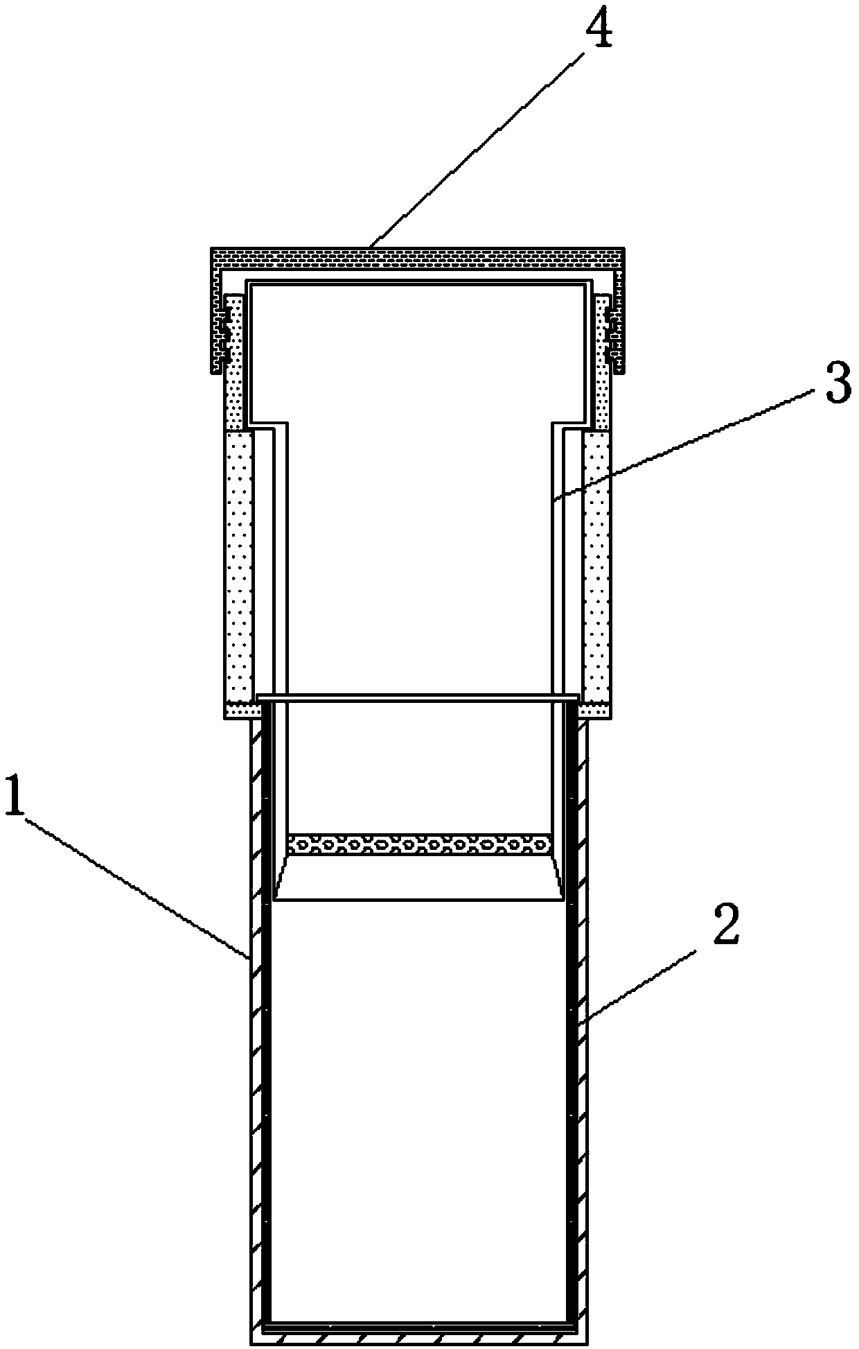 Separation type contact-free tissue preservation pot