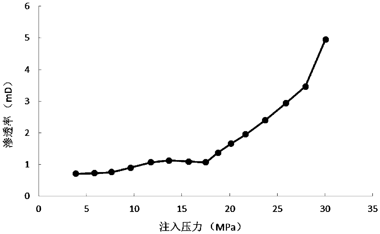 Physical simulation method for enabling water injection induced micro-fracture extension law to reappear under formation conditions