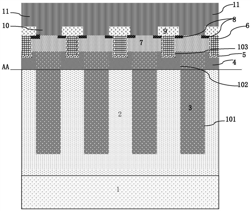 Trench gate super junction device and manufacturing method thereof