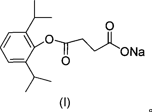 Use of propofol succinic acid monoester sodium salt in preparing anti-tumor medicine