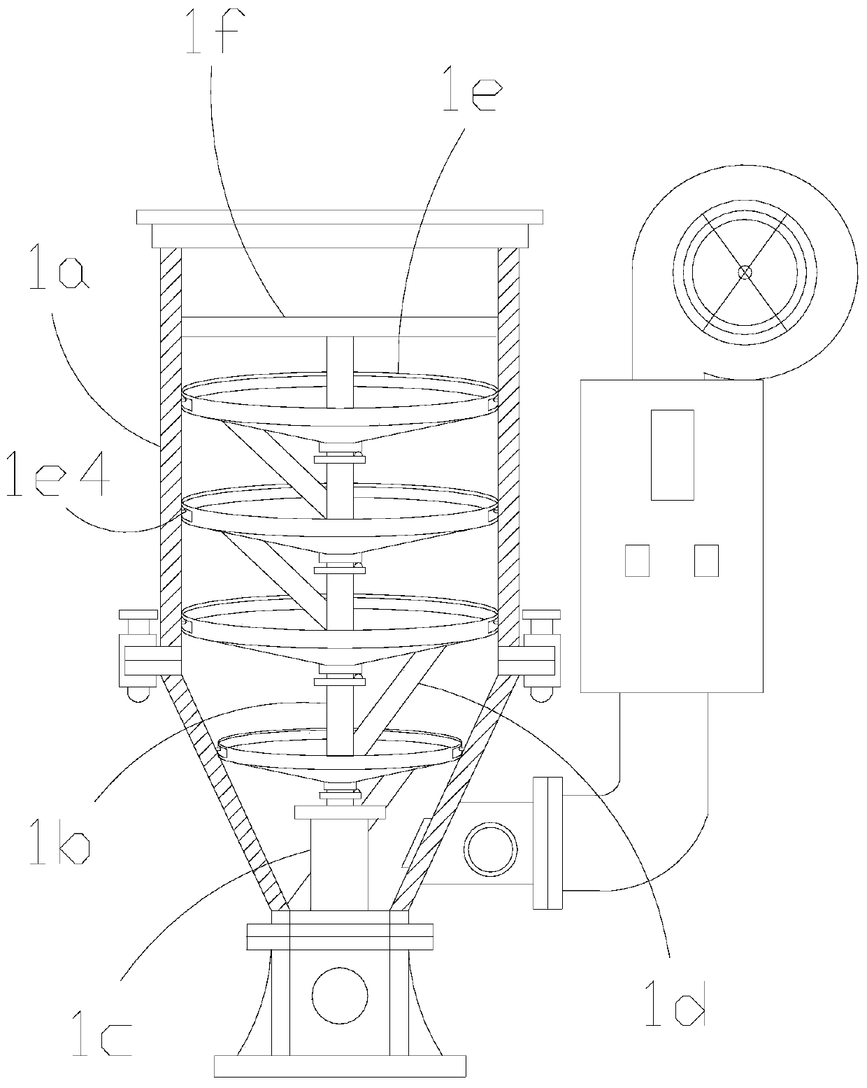 Energy-saving plastic particle dryer