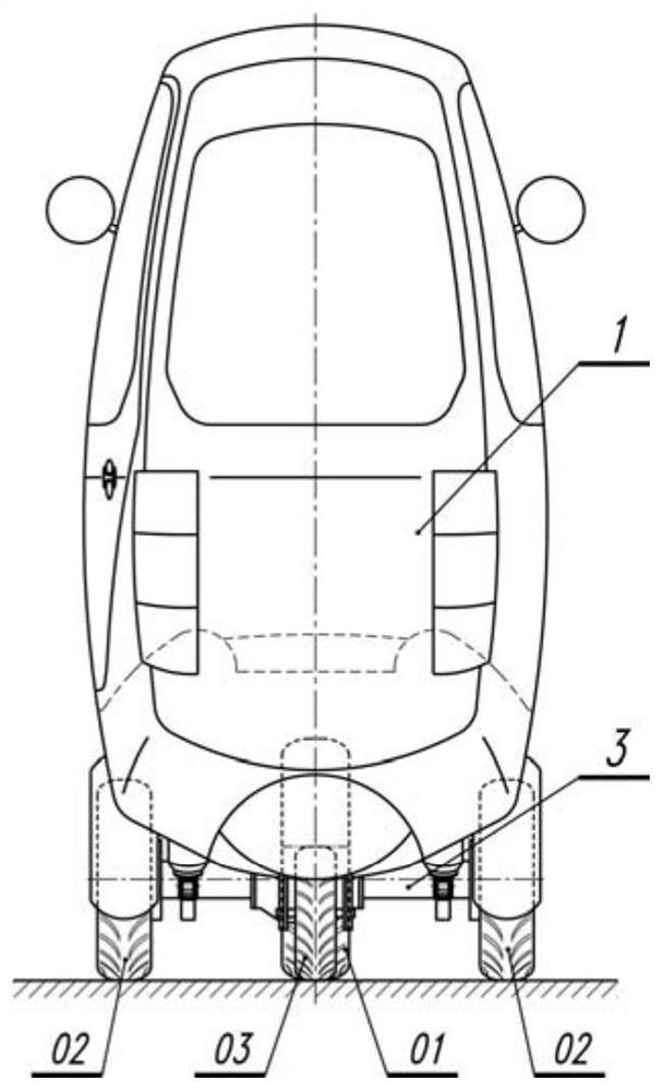 Dynamic balance car with cross-shaped wheels