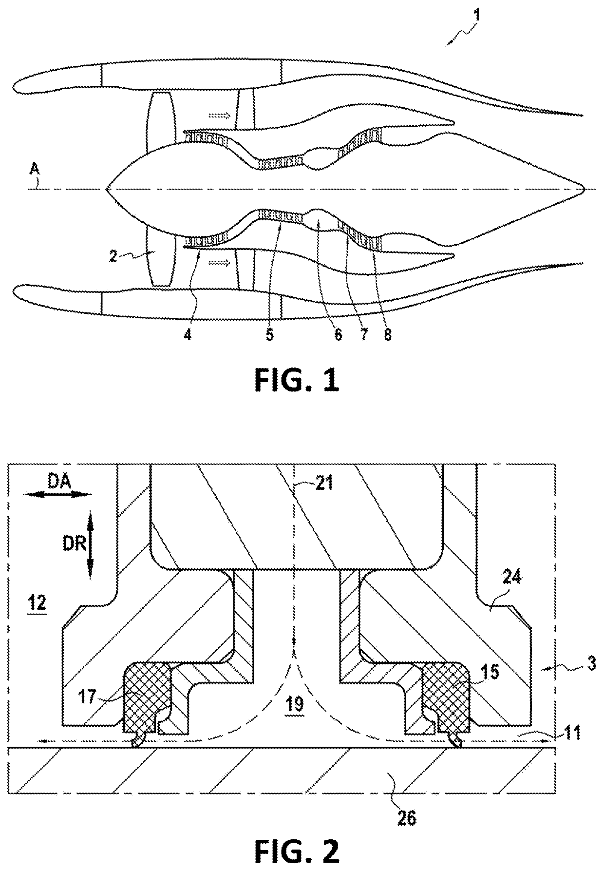 Brush seal comprising at least two groups of bristles