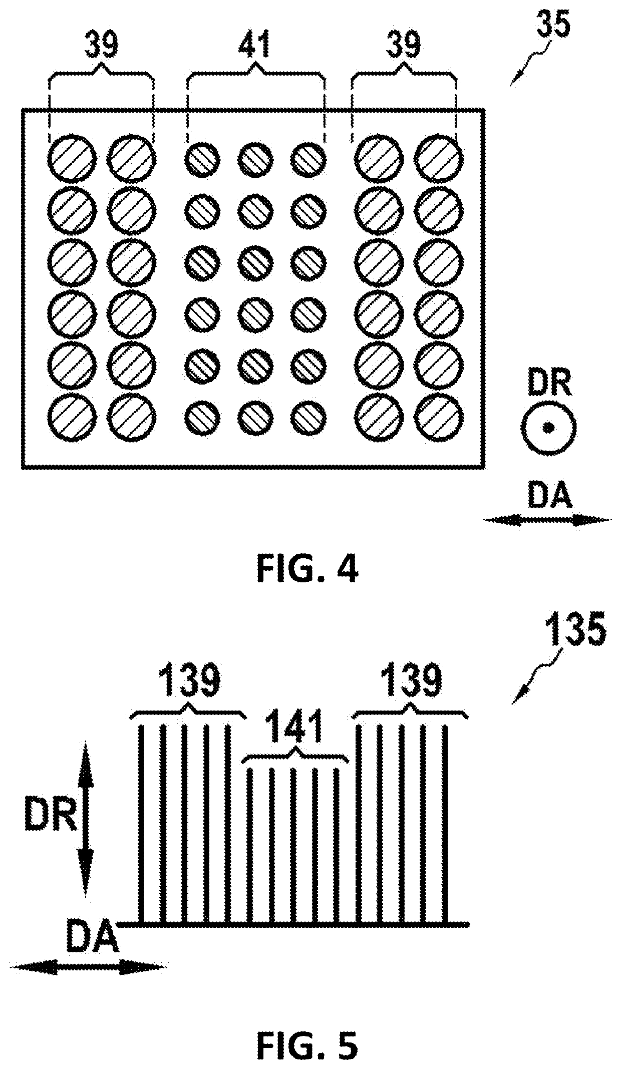 Brush seal comprising at least two groups of bristles